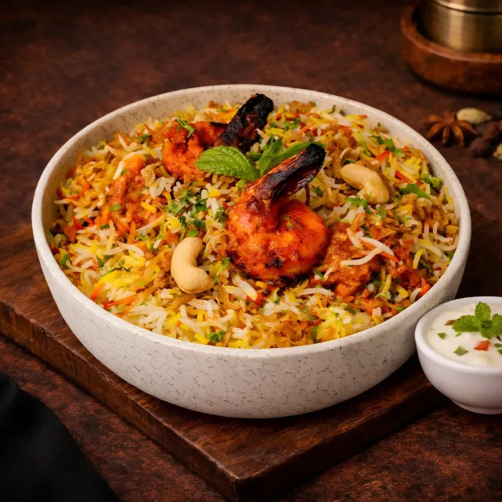 Zafrani Prawns Biryani
